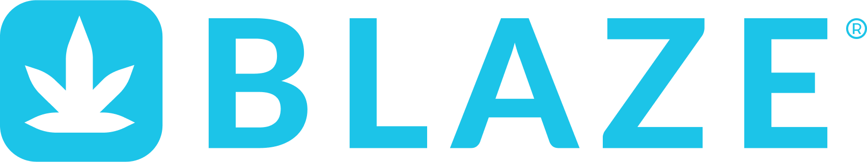 The blaze logo on a black background.